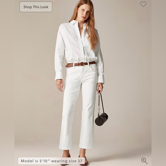 J Crew Mid-rise kickout jeans | white | 27 - Picture 1 of 4